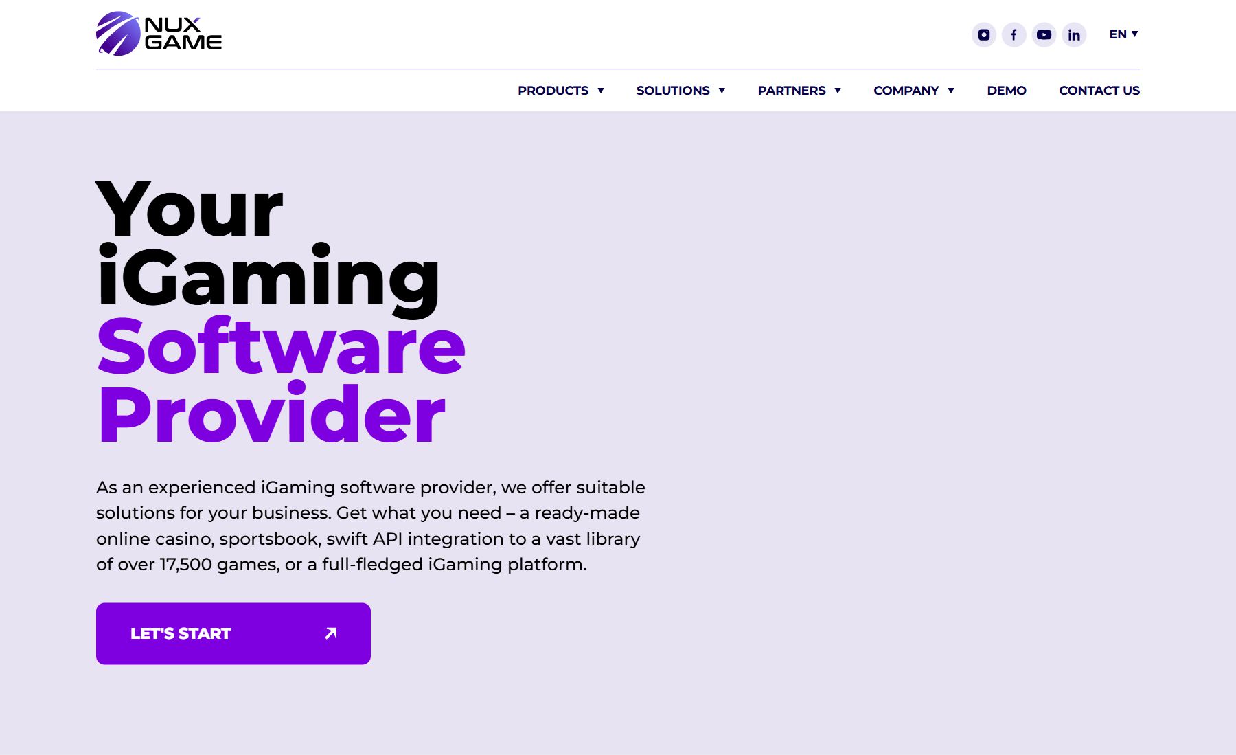 NuxGame platform key visual