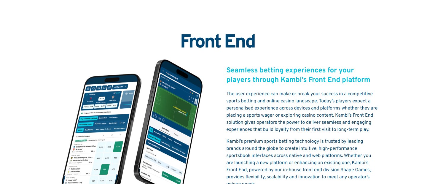 Front End (Shape Games) product image
